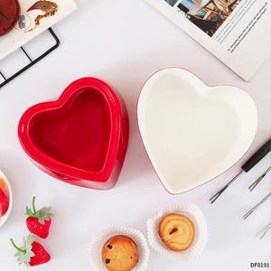Mini pot <span class=keywords><strong>à</strong></span> <span class=keywords><strong>fondue</strong></span> en céramique en forme de cœur rouge - Product Image 6