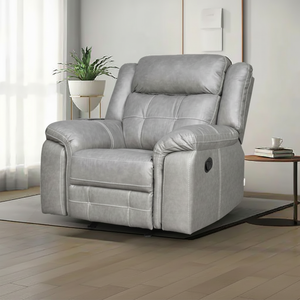 Sillón reclinable de cuero italiano Royaloak Tivoli 1S - Product Image 1