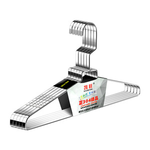 Stainless Steel Clothes Hanger 8mm Thickened Flat Strip Hook Type Rectangle Drying Rack For Pants Skirts Overcoats - Product Image 4