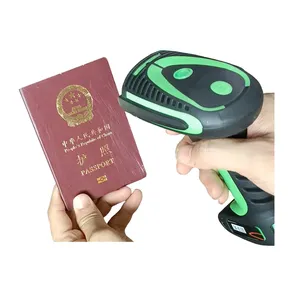 Lecteur de carte d'identité de passeport sans fil OCR, Scanner de codes-barres portable USB 1D 2D étanche