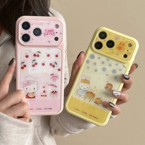Nueva Funda de Teléfono con Diseño de Conejo y Gato KT en Vidrio Templado para iPhone 13 14 15 16 17 Pro Max, Protección Antirrayaduras - Product Image 6