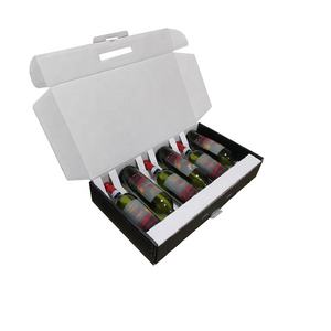 <span class=keywords><strong>Caja</strong></span> de envío de cartón corrugado de gran tamaño superduradera personalizada con compartimento de papel, <span class=keywords><strong>caja</strong></span> de correo de inserción divisoria para vino - Product Image 1