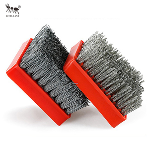 Cepillo de pulido industrial LITTLE ANT Frankfurt antiguo con alambres de carburo de silicio y mango de plástico para acabado de mármol y piedra OEM - Product Image 1