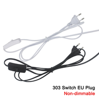 Lampe de bureau LED 303/304/317/301 avec interrupteur à double bouton USA, câble de connexion EU, variateur d'intensité, cordon d'alimentation en plastique