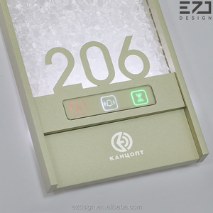 ป้ายประตูอิเล็กทรอนิกส์แบบมีไฟ LED สำหรับโรงแรม อพาร์ตเมนต์ รุ่น EZD Custom Modern พร้อมระบบกริ่งประตู DND ตัวเลขบ้านทำจากอะคริลิกและโลหะ - Product Image 5