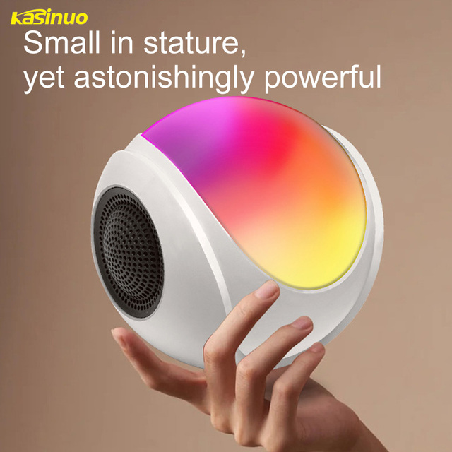 2026 Outdoor Wireless BT 5.1 Speaker Kasinuo 5W 1200mAh RGB Melody Light FM Radio TWS Pairing USB AUX Portable Desktop Audio