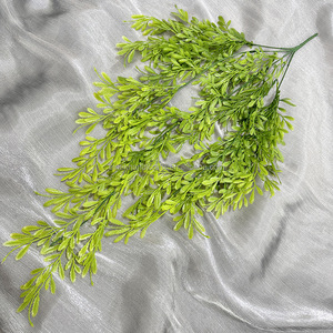 Serie Aritical Wedding: Planta Artificial Larga de Ratán para Colgar en la Pared, Simulación de Hierba para Reptiles con Flores - Product Image 1