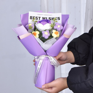 Ramo de Flores Artificiales Hecho a Mano con Ganchillo, Ideal para San Valentín, Acción de Gracias, Graduación, Día de la Madre, Pascua, Navidad, Año Nuevo - Product Image 3