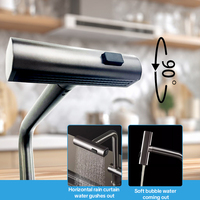 Liangshun W-7545B Lave-tasses écologique à écran numérique LED personnalisé en cascade noir en acier inoxydable 304 à cuve unique