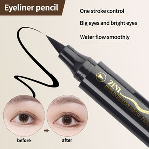 <span class=keywords><strong>Crayon</strong></span> à sourcils et eye-liner 2-en-1 AYONICE certifié MSDS transfrontalier, double embout, quatre pointes, imperméable et résistant à la transpiration, pour barbe masculine - Product Image 3