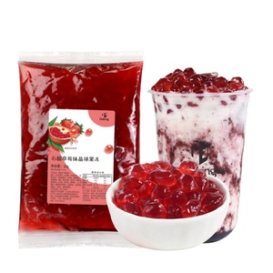 Doking Venta al por mayor Granada y fresa con sabor a bola de cristal Perlas Crujiente Boba para <span class=keywords><strong>BubbleTea</strong></span> OEM/ODM Disponible - Product Image 1