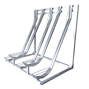 High quality semi vertical outside bike floor parking rack 5 stand mountain bicycle storage rack