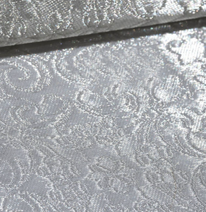 Tissu Jacquard Baroque Vintage à Motifs Roulants, Métallique Brillant, Ultra-Léger, en Maille Métallique Décorative pour l'Architecture de Luxe - Product Image 4