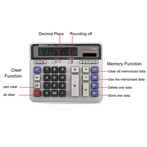 Large Computer Electronic <strong>Calculator</strong> Counter Solar &amp; Battery Power 12 Digit Display Multi-functional Big <strong>Button</strong> for Business Off - Product Image 6