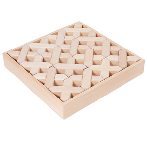 Blocchi Puzzle in Legno, 36 Pezzi Gioco Educativo <span class=keywords><strong>Montessori</strong></span>, Gioco di Costruzione Geometrica 3D Colorato per Bambini - Product Image 6