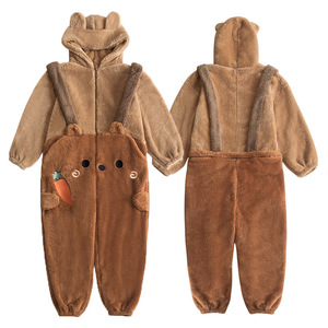 <span class=keywords><strong>Pigiama</strong></span> intero cartone animato carino <span class=keywords><strong>pigiama</strong></span> orso <span class=keywords><strong>con</strong></span> velluto corallo spesso - Product Image 5