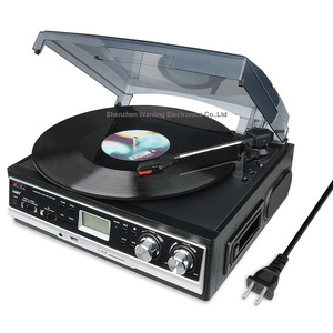 Tocadiscos de Vinilo de 3 Velocidades Directo de Fábrica con Reproductor de CD, Casete, Radio, Reproducción <span class=keywords><strong>y</strong></span> Grabación USB, Sistema de Audio con Salida RCA/AUX - Product Image 3