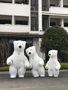 Disfraz de Mascota de Oso Polar Blanco Hecho a Medida, Disfraz de Animal Unisex, Cosplay de Peluche Súper Suave para Adultos, Fiesta Empresarial, Logotipo Personalizado - Product Image 3