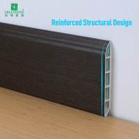 Plinthe Moderne Professionnelle Personnalisée 100mm Haute Densité >1900Kg/m Écologique Durable Résistante à l'Eau Décorative SPC pour Appartement