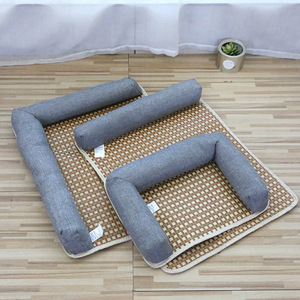 Summer Cooling <b>Mat</b> With Backrest Pillow For Dog Rectangular Pet Bed Hand Wash Polyester Fiber Fill Hebei Origin - Product Image 1