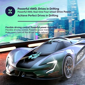<span class=keywords><strong>Voiture</strong></span> RC <span class=keywords><strong>de</strong></span> drift 4x4 haute vitesse 1:24 avec peinture caméléon, son et lumière, aileron mobile - <span class=keywords><strong>Voiture</strong></span> télécommandée <span class=keywords><strong>de</strong></span> cascade - Product Image 3