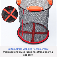 Panier de pêche pliable en nylon à mailles flottantes, portable, en promotion
