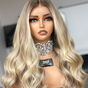 วิกผมลูกไม้สีบลอนด์ผมคนจากยุโรปได้รับการรับรองจากร้านเสริมสวย - Product Image 1