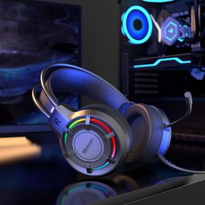 G18 E-Sports On-Ear Over-Ear auricolare dinamico gioco di <span class=keywords><strong>pollo</strong></span> cablato USB 7.1 connettività Wireless luminoso ANC Aviation Stereo per - Product Image 3