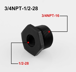 Reductor de Filtro de Aceite de Acero Resistente, Conector de Transición de Aceite de Motor con Rosca Interna de 1/2-28 a Rosca Externa de 3/4 NPT para Tuberías de Alta Presión - Product Image 1