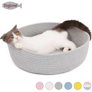 수제 작은 동물 고양이 둥지 라운드 면 동굴 하우스 줄무늬 동물 패턴 여름 애완 동물 공급 제품 - Product Image 3