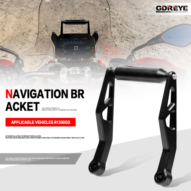 For R1300GS R1300 GS1300 ADV Adventure Motorcycle Aluminium GPS Navigation Bracket Mobile Phone Holder Stand for Handlebar