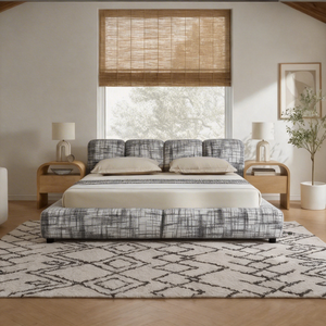 Collezione Evergo 3D Max per Design d'Interni: <span class=keywords><strong>Letto</strong></span> Moderno Rotondo in Legno con Rivestimento in Tessuto, Soluzione Chiavi in Mano - Product Image 1