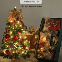 Mini árbol de Navidad explosivo para escritorio, set de decoración para el hogar, hotel, ventana, árbol de simulación.