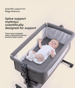 Lit bébé pliable multifonctionnel avec fonction balancelle et design adaptable au grand lit, pour nouveau-nés, utilisation à domicile et à l'hôpital - Product Image 2