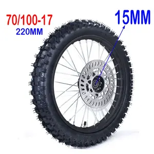 <span class=keywords><strong>Roue</strong></span> <span class=keywords><strong>avant</strong></span> de moto 70/100-<span class=keywords><strong>17</strong></span> <span class=keywords><strong>pouces</strong></span>, jante en acier 1.60-<span class=keywords><strong>17</strong></span>, moyeu en aluminium, pneu tout-terrain <span class=keywords><strong>17</strong></span> <span class=keywords><strong>pouces</strong></span> pour CRF KLX Kayo BSE <span class=keywords><strong>Dirt</strong></span> Pit Bike - Product Image 6