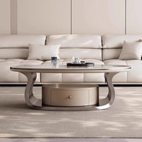 2025 Wohnzimmer Luxus Rock Plate Couch tisch Kleine Wohnung Oval Rechteckig Minimalist Neue High-End-Kombination für Kleine