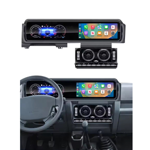 Nouvel arrivage : Système d'infodivertissement <span class=keywords><strong>intelligent</strong></span> pour voiture <span class=keywords><strong>Android</strong></span> à double écran 12,3 pouces pour Toyota Land Cruiser LC70 LC76 10-24 - Product Image 1