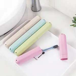 Simple wind wheat straw travel toothbrush box Travel portable toothbrush box Toothbrush storage box