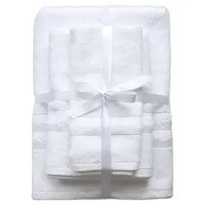 En gros 100% coton bio chanvre ensemble de serviette de bain coton dobby serviette de bain