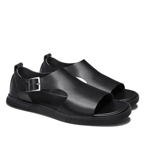 รองเท้าแตะหนังแท้ ระบายอากาศ สไตล์ลำลอง แฟชั่นฤดูร้อน รุ่นใหม่ สำหรับผู้ชาย - Product Image 1