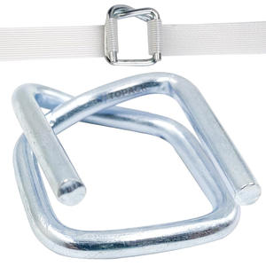Hebillas de Alambre Galvanizado para Flejes de Cordón Compuesto de Poliéster, Correas de Embalaje para Palés, 13mm 16mm 19mm 25mm 32mm - Product Image 1