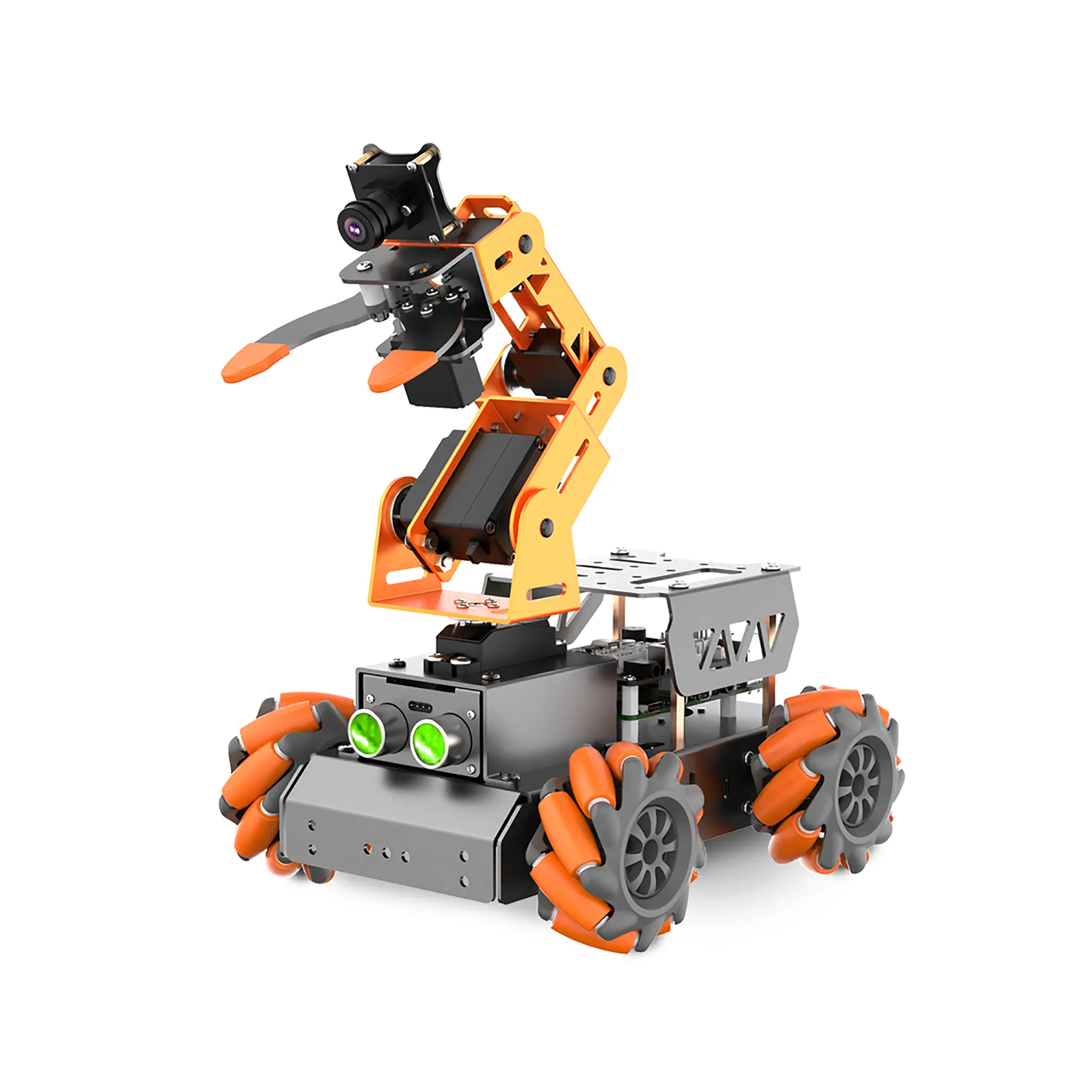 Latest Programming Robot MasterPi Robot Car with 5DOF Robot Arm Based on Raspberry Pi Open Source Code