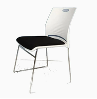 Chaise de formation empilable en plastique de qualité commerciale, résistante aux taches, pour conférences, bureaux, écoles, séminaires et événements