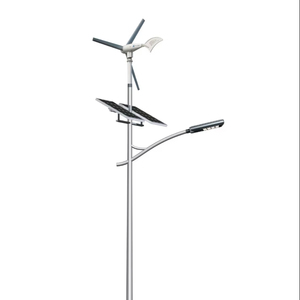 Lampione LED Ibrido <span class=keywords><strong>da</strong></span> <span class=keywords><strong>Esterno</strong></span> 50W <span class=keywords><strong>ad</strong></span> Alta Efficienza Energetica Alimentato a <span class=keywords><strong>Energia</strong></span> <span class=keywords><strong>Solare</strong></span> ed Eolica IP65 per Applicazioni Stradali - Product Image 1