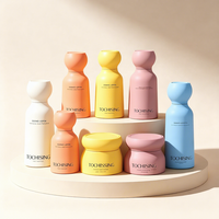 Flacon pompe de luxe haut de gamme pour nettoyant visage, lotion, sérum, pot cosmétique rechargeable en PET, cylindre sans air à paroi épaisse