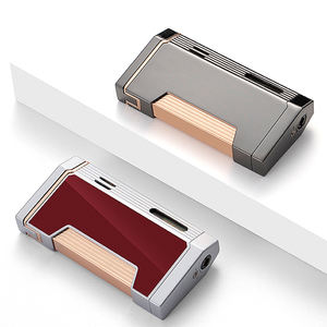 Nouvel article logo personnalisé de haute qualité coupe-vent double flamme rechargeable allume-cigare vente directe d'usine de haute qualité - Product Image 3