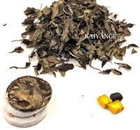 KAIYANGE Pâte de thé blanc Cha Gao personnalisée pour cérémonie du thé, Résines de thé SHOUMEI, Brique de thé traditionnelle super concentrée en sachet