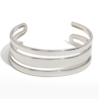 Pulsera Simple Joker N&S para Mujer, Chapada en Oro de 18K, Acero Inoxidable, Pulsera Doble con Estilo de Nicho de Temperamento Moderno
