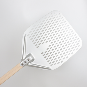 Commercial Grade Perforated Stainless Steel Pizza Peel <b>for</b> Pizza Oven, Turning & Retrieving - Product Image 6