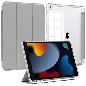 Funda de Cuero PU Transparente de Alta Calidad con Tapa Trasera Rígida de Acrílico para iPad 10.2 de 7.ª/8.ª/9.ª Generación - Product Image 1